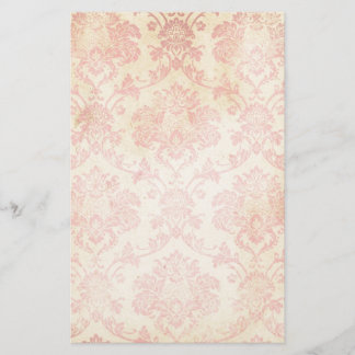Vintager rosa Damast Briefpapier