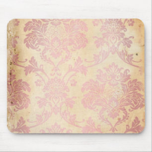 Vintager rosa Damast Mousepad