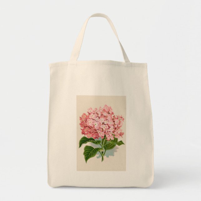 Vintager rosa Hydrangea Tragetasche (Vorne)