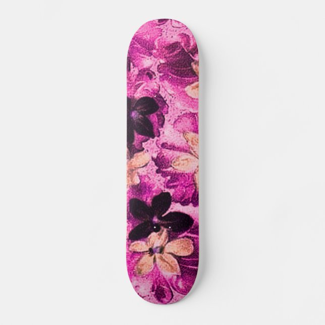Vintager rosa magentaroter skateboard (Vorderseite)