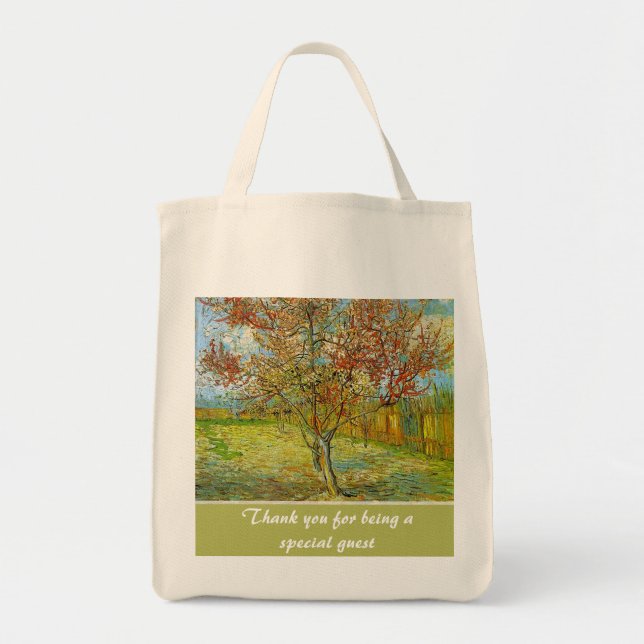Vintager Rosa-Pfirsichbaum Dank Taschen (Vorne)