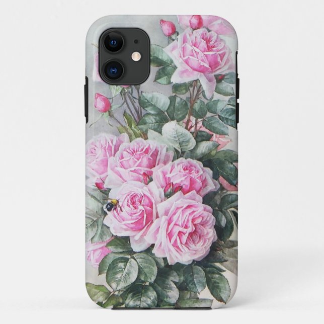 Vintager rosa Rosen-Blumenstrauß Case-Mate iPhone Hülle (Rückseite)