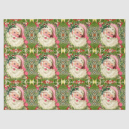 Vintager rosa Weihnachtsmann Seidenpapier