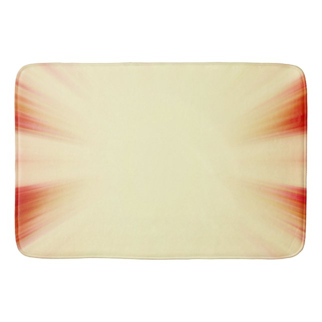 Vintager Rot-Gelb-Sonnenbrand Badematte (Vorderseite)
