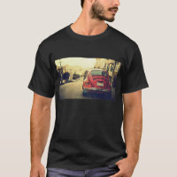 Vintager roter Auto-T - Shirt