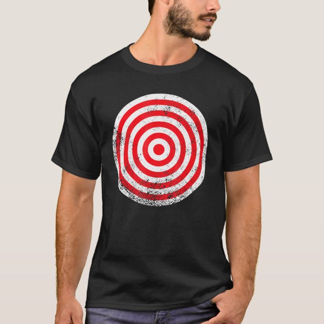 Vintager Roter Bogenschießschießschieber T-Shirt (Vorderseite)
