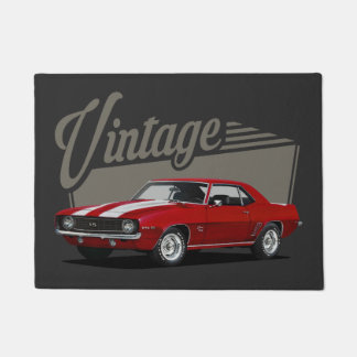 Vintager Roter Camaro Fußmatte