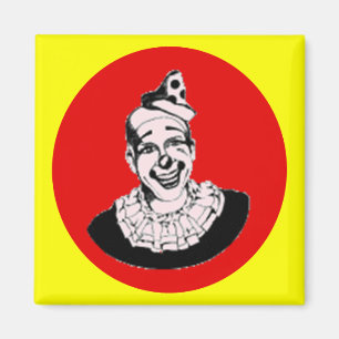 Vintager roter Clownpunkt Magnet