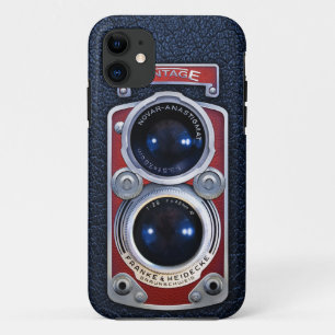 Vintager ROTER doppelter Linsekamerakasten Case-Mate iPhone Hülle