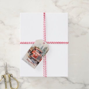 Vintager roter Farm Truck Roter Stall Geschenkanhänger