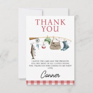 Vintager Roter Fischfang - alleinig ein Geburtstag Dankeskarte