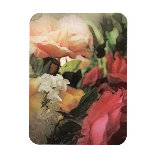 Vintager, roter Hintergrund Magnet (Vertikal)