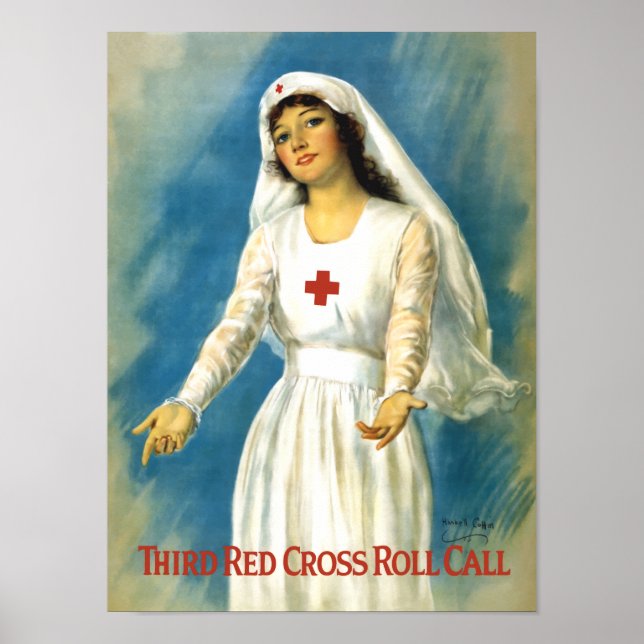 Vintager Roter Kreuz Poster (Vorne)
