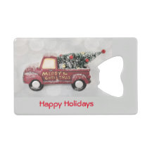 Vintager roter LKW auf grauem Hintergrund