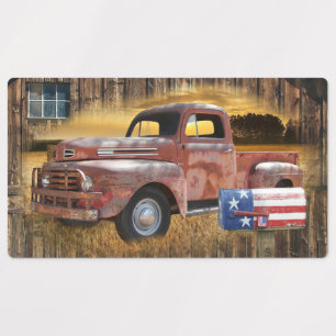 Vintager Roter LKW Etiketten