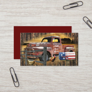 Vintager roter LKW-LKW-LKW Visitenkarte