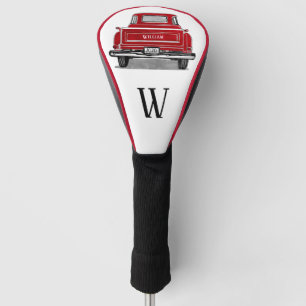 Vintager Roter Lkw Monogramm Anfangsname Golf Headcover