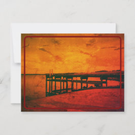 Vintager Roter Pier Postkarte