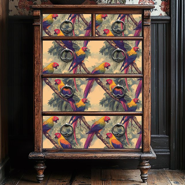 Vintager Roter und Gelber Jungfisch Seidenpapier (Von Creator hochgeladen)