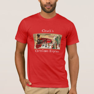 Vintager roter Weihnachtszug T-Shirt