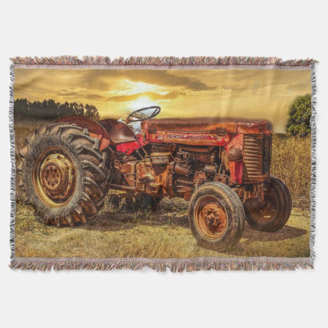 Vintager roter Zuchttraktor Decke (Vorderseite)