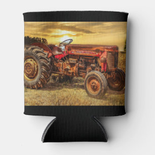 Vintager roter Zuchttraktor Dosenkühler