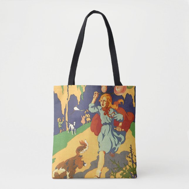 Vintager Rotkäppchen, Hunde und Balloons (Vorderseite)