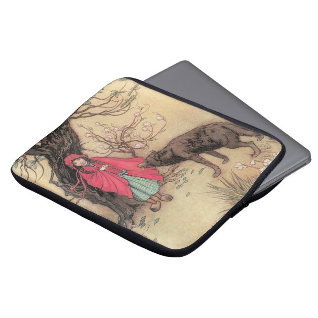 Vintager Rotkäppchen von Warwick Goble Laptopschutzhülle (Vorne Oben)