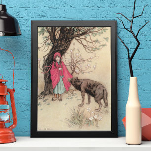 Vintager Rotkäppchen von Warwick Goble Poster