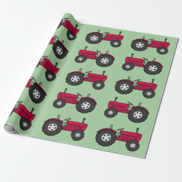Vintager Rottraktor Geschenkpapier