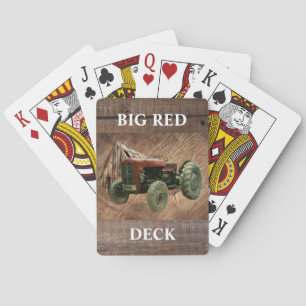 Vintager Rottraktor Rustikaler Stallschuh Spielkarten