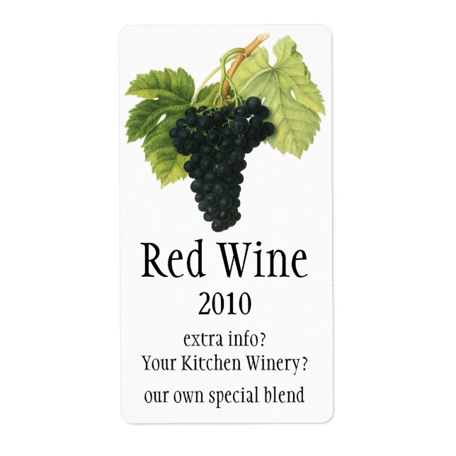 Vintager Rotwein, Bio Traubencluster, Lebensmittel (Vorne)