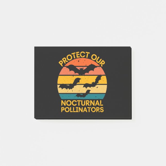 Vintager Rück-Bat Post-it Klebezettel (Vorderseite)