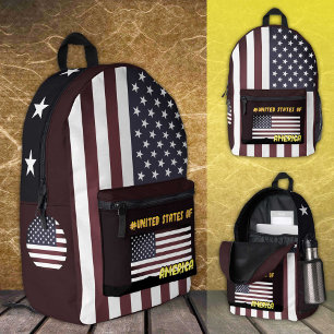Vintager Rucksack der amerikanischen Flagge, patri