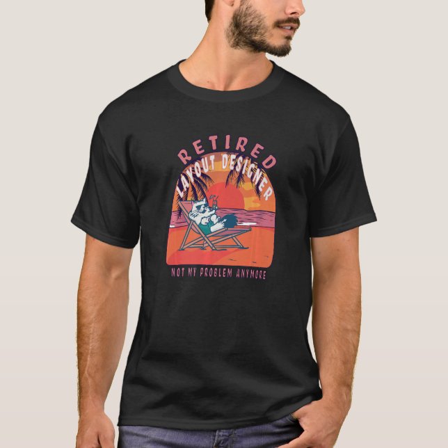 Vintager Ruhestand des Layoutdesigners T-Shirt (Vorderseite)