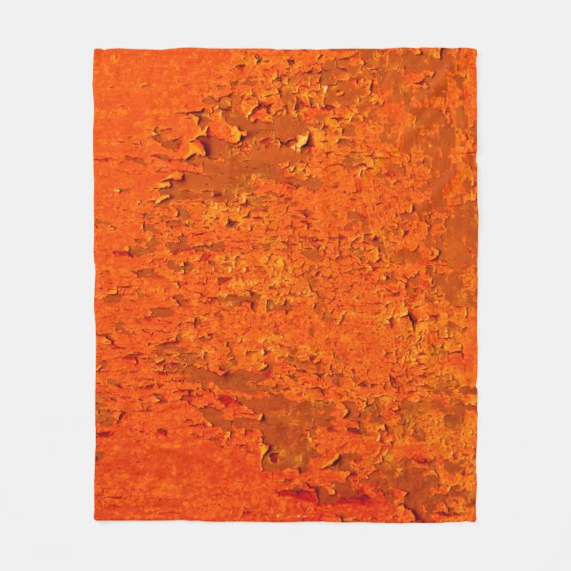 Vintager Rust: Alte texturierte Oberfläche Fleecedecke (Vorderseite)