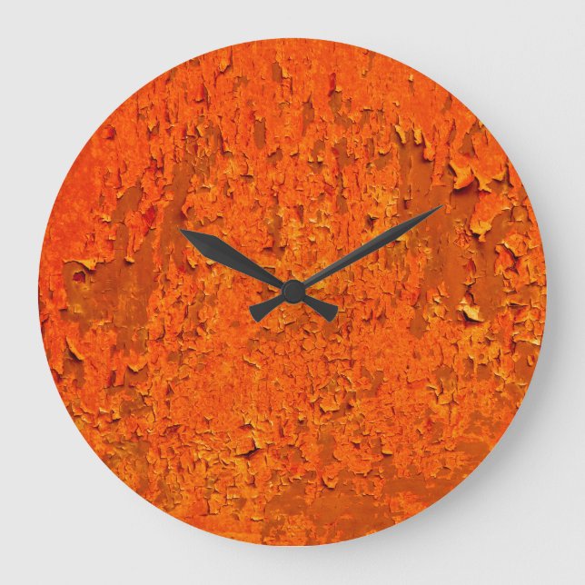 Vintager Rust: Alte texturierte Oberfläche Große Wanduhr (Vorderseite)