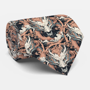 Vintager Rust und Jade-farbiger chinesischer Drach Krawatte