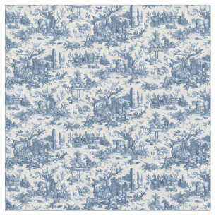 Vintager rustikaler Bauernhof Französisch Toile-Bl Stoff