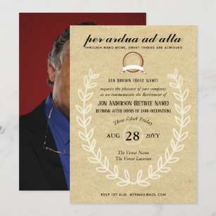 Vintager Rustikaler FOTO Beruf Themed Einladung