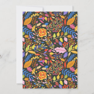 Vintager Rustikaler Herbst Botanischer Garten Feiertagskarte