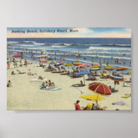 Vintager Salisbury Beach, Mass - Ozean Szene