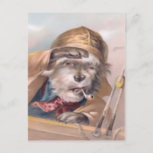 Vintager Salty Sea Hund Postkarte