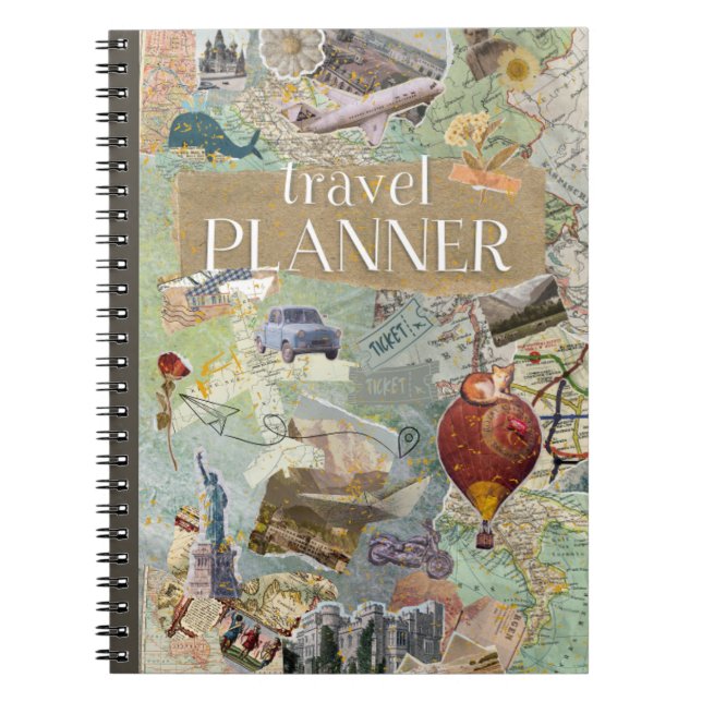 Vintager Sammelreiseplan Notizblock (Vorderseite)