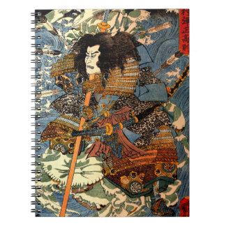 Vintager Samurai Ukiyo-e japanische Malerei Notizblock