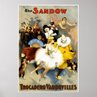 Vintager Sandow Trocadero Vaudeville Performance