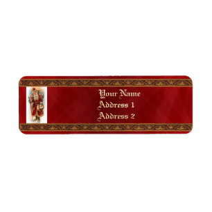 Vintager Sankt-Rücksendeadresse-Aufkleber