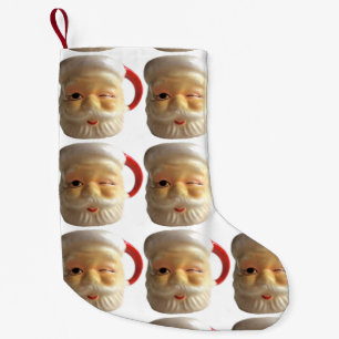Vintager Sankt-Tassen-WeihnachtsStrumpf (Blinzeln) Kleiner Weihnachtsstrumpf