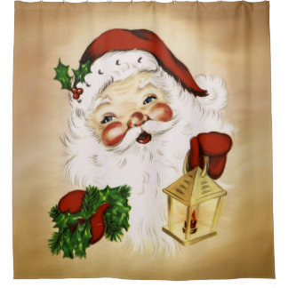 Vintager Santa 2 Duschvorhang