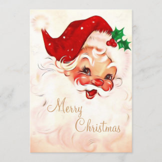 Vintager Santa 4 Einladung